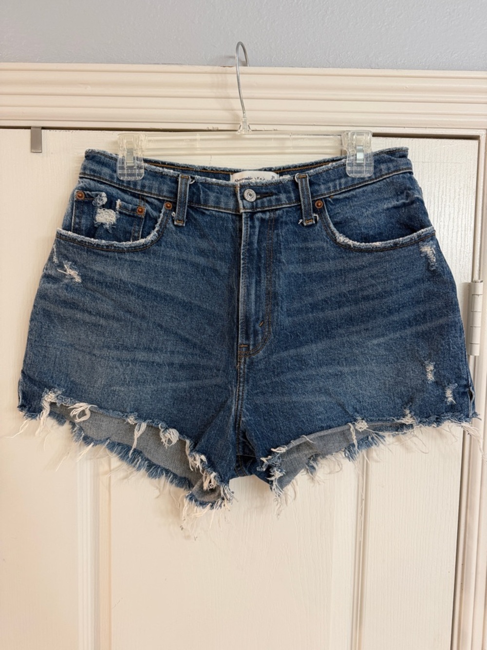 Abercrombie & Fitch Hugh Rise Mom Short, Curve Love Denim Shorts